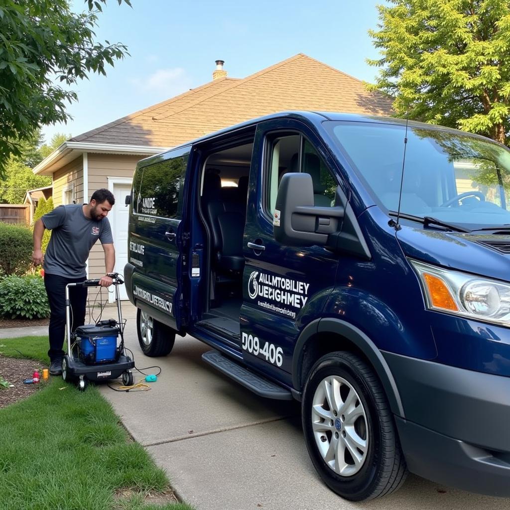 Mobile Car Detailing Service at a Customer's Home