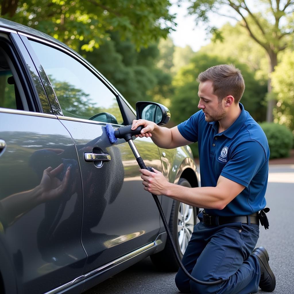 Mobile Car Detailing Service in Action