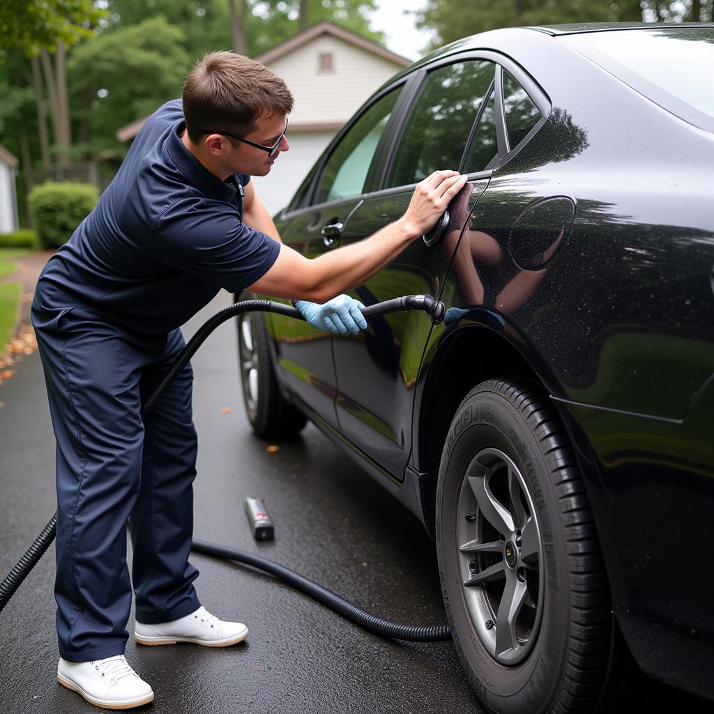 Mobile Car Detailing Service in Action