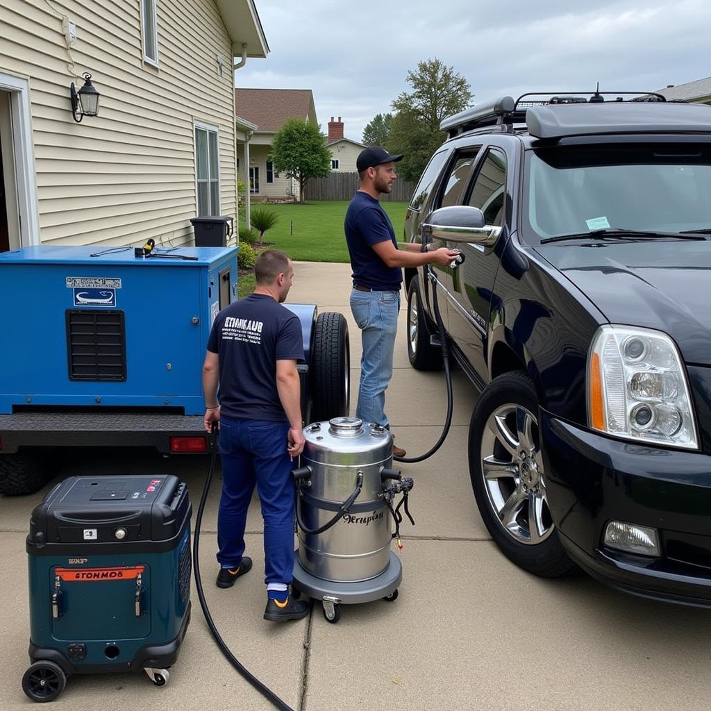 Mobile Car Detailing Service in Action