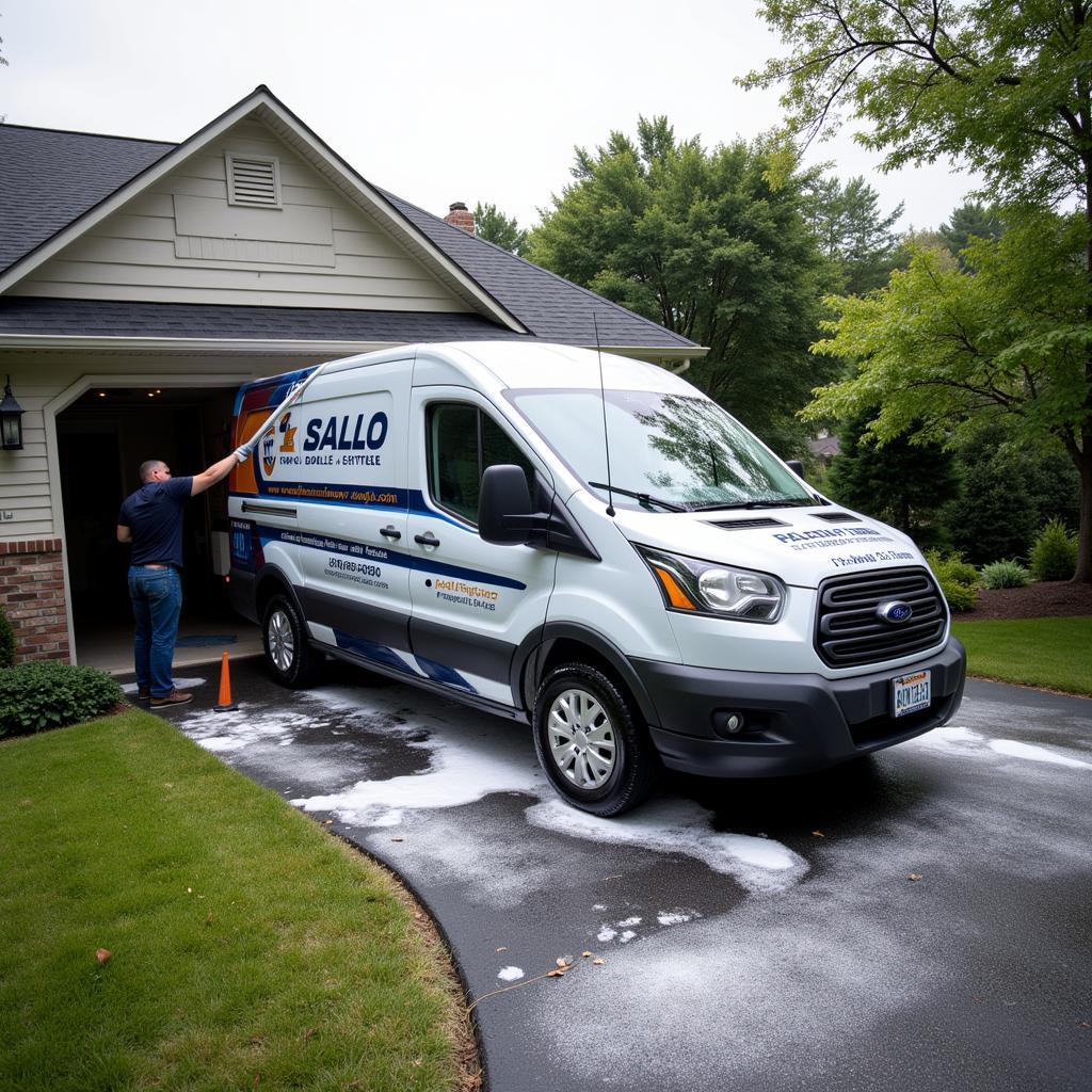 Mobile Car Detailing Setup in Action