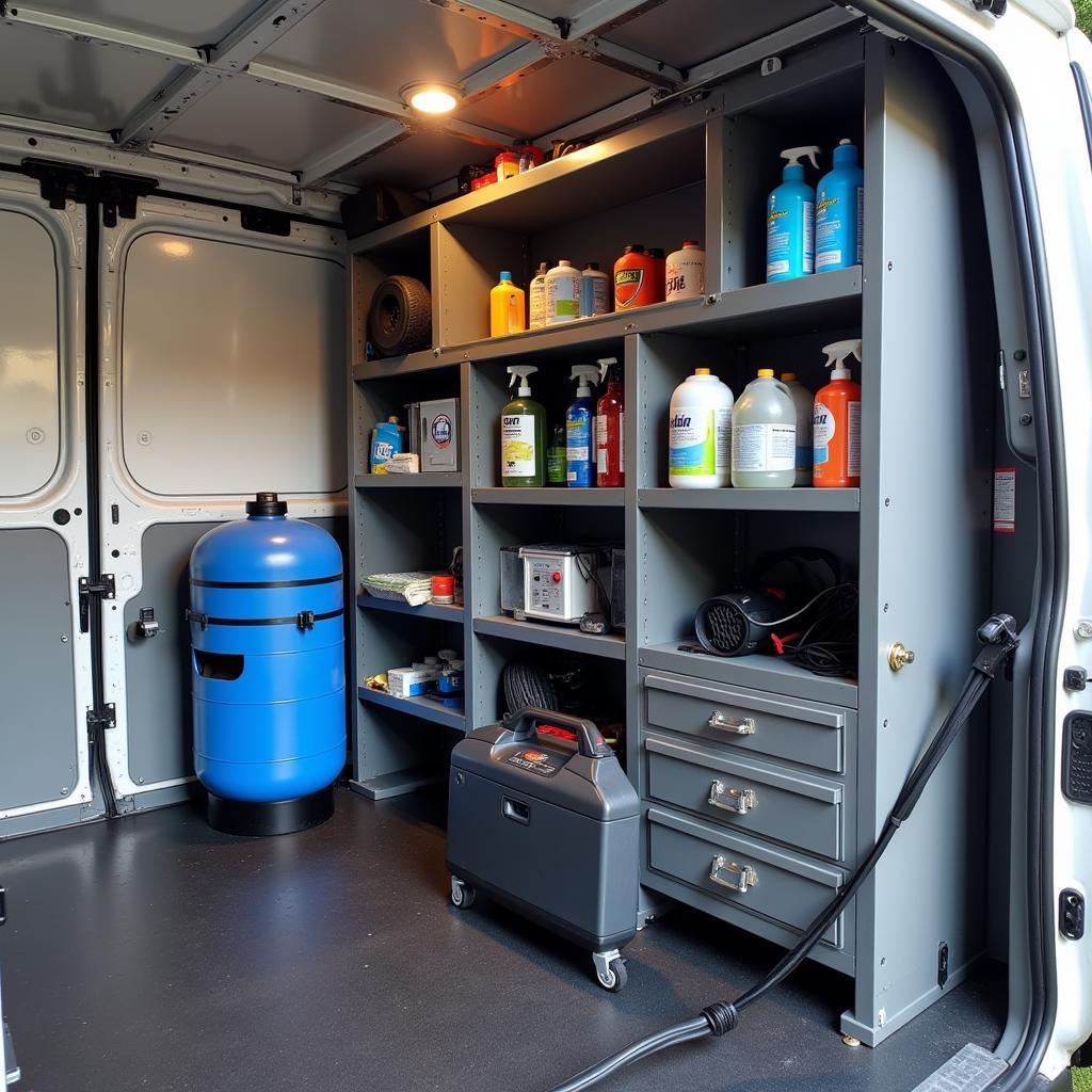 Mobile Car Detailing Van Setup