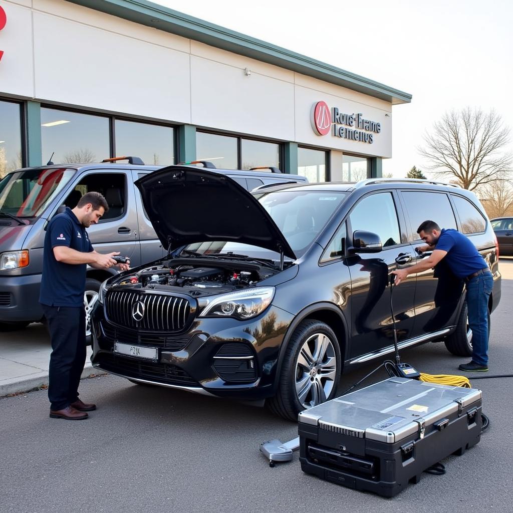 Mobile Car Wash and Detailing Service in Action