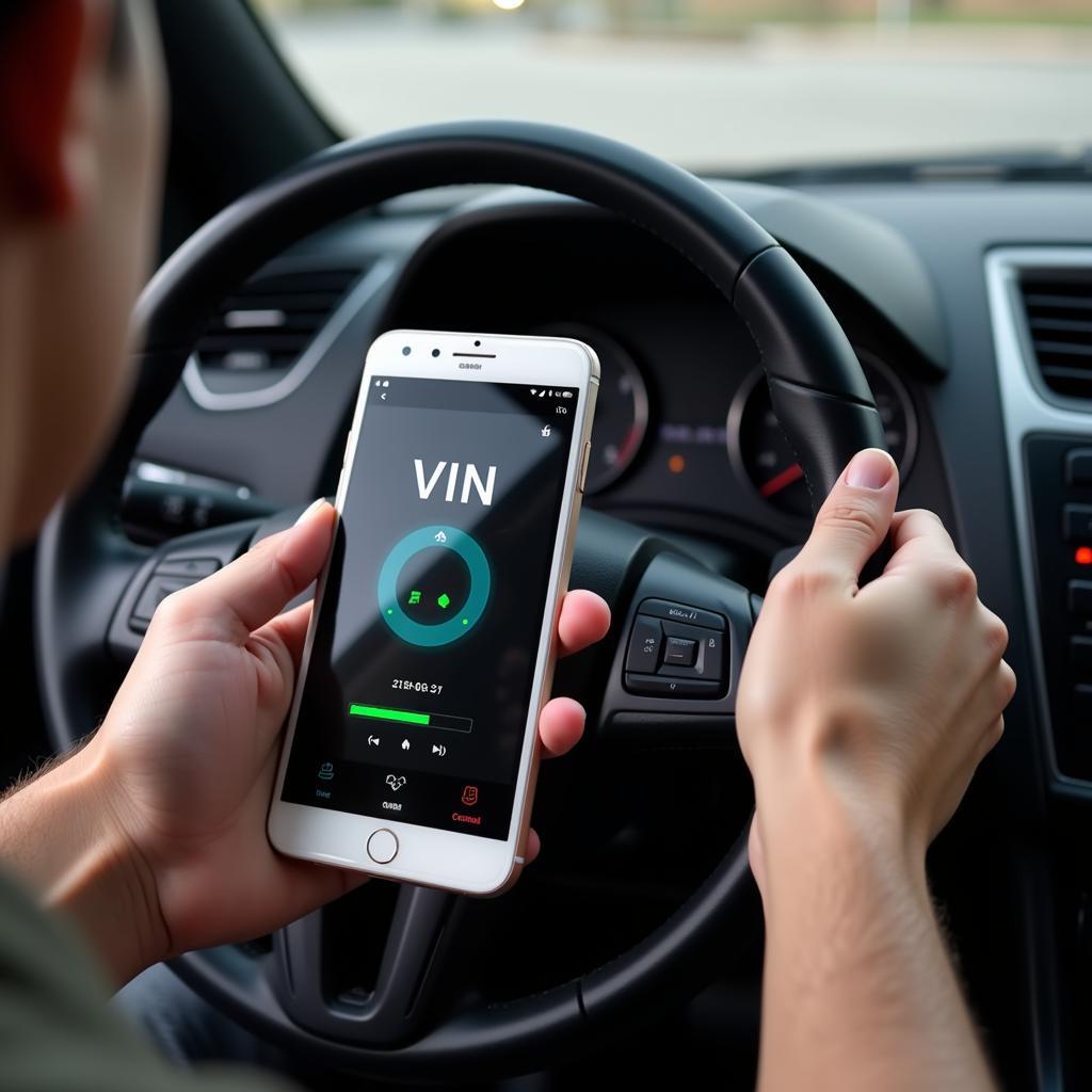 Using a mobile VIN scanner app