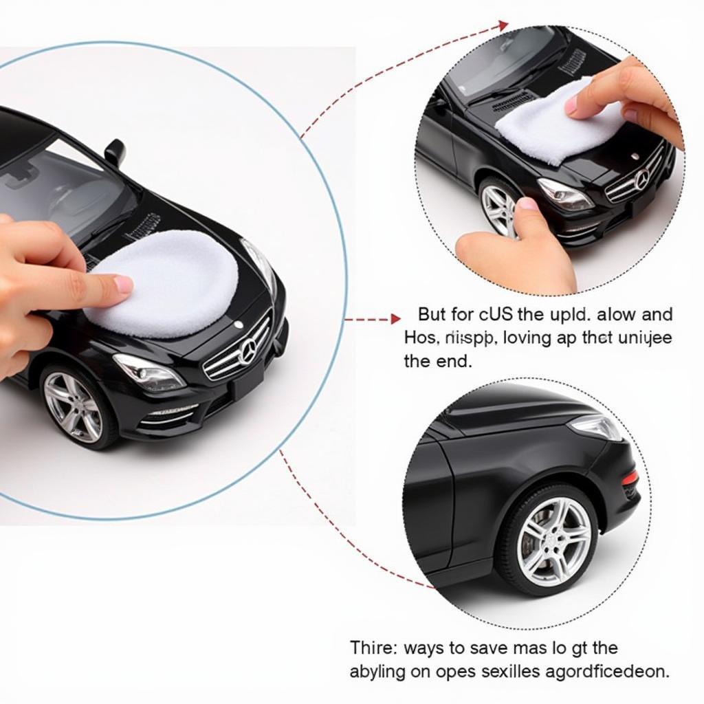 Applying Sealant to a Model Car