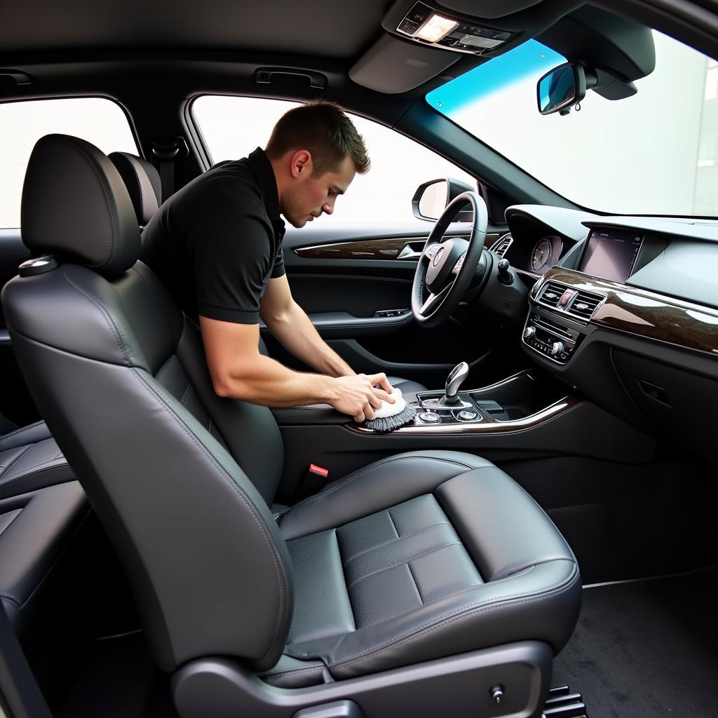 Interior car detailing in NYC