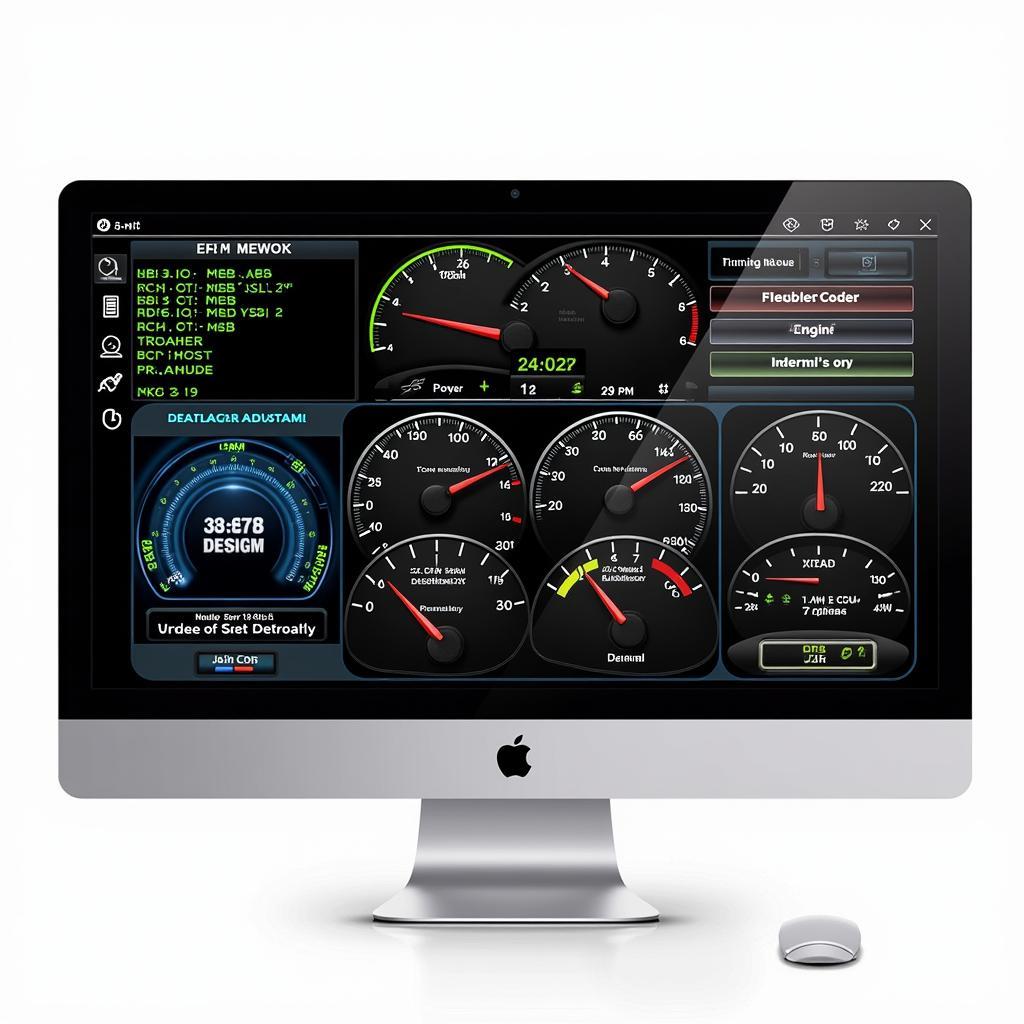 OBD-II Scanner Software Dashboard Displaying Car Data