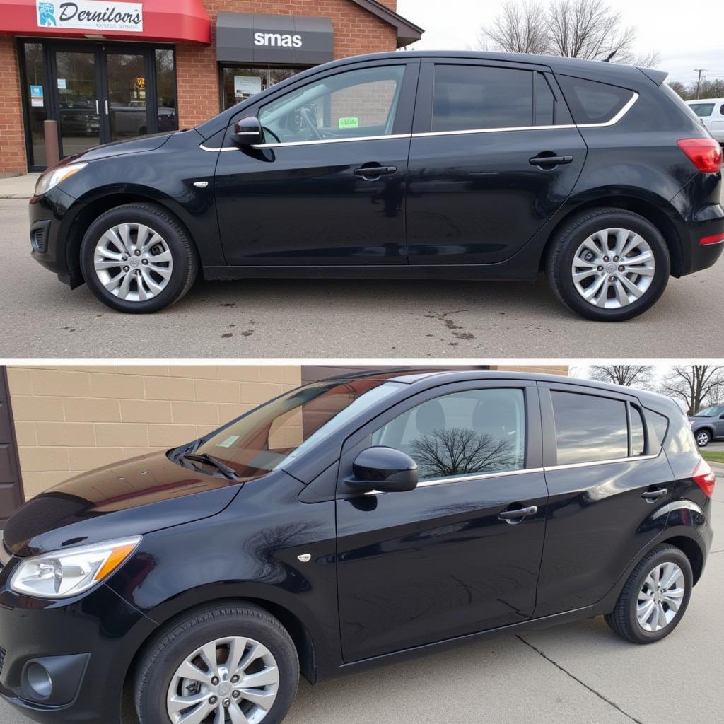 A sparkling clean car after detailing in Omaha