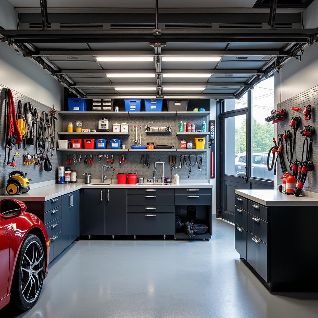 Organized Car Detailing Garage