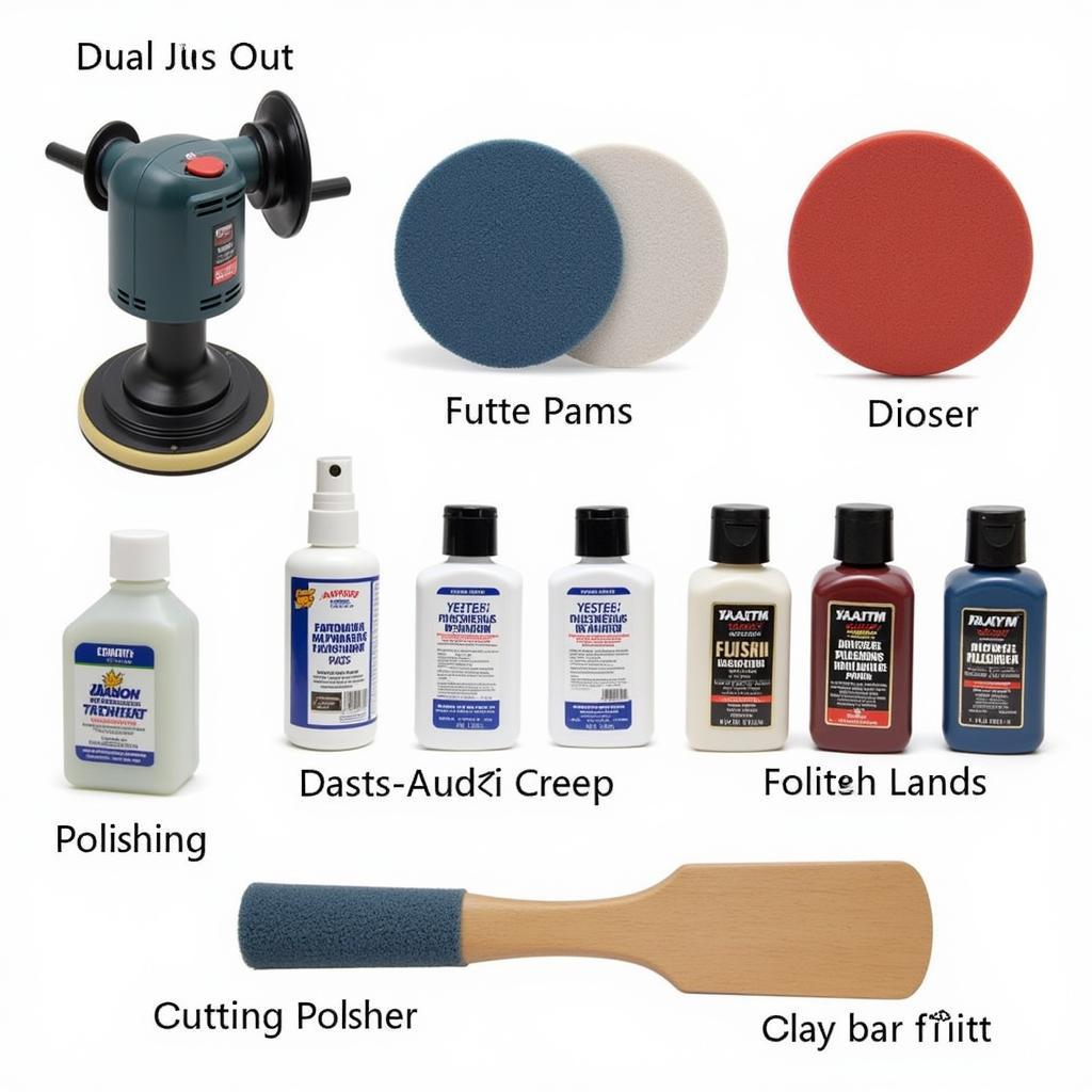 Car Paint Correction Kit with Polisher and Pads