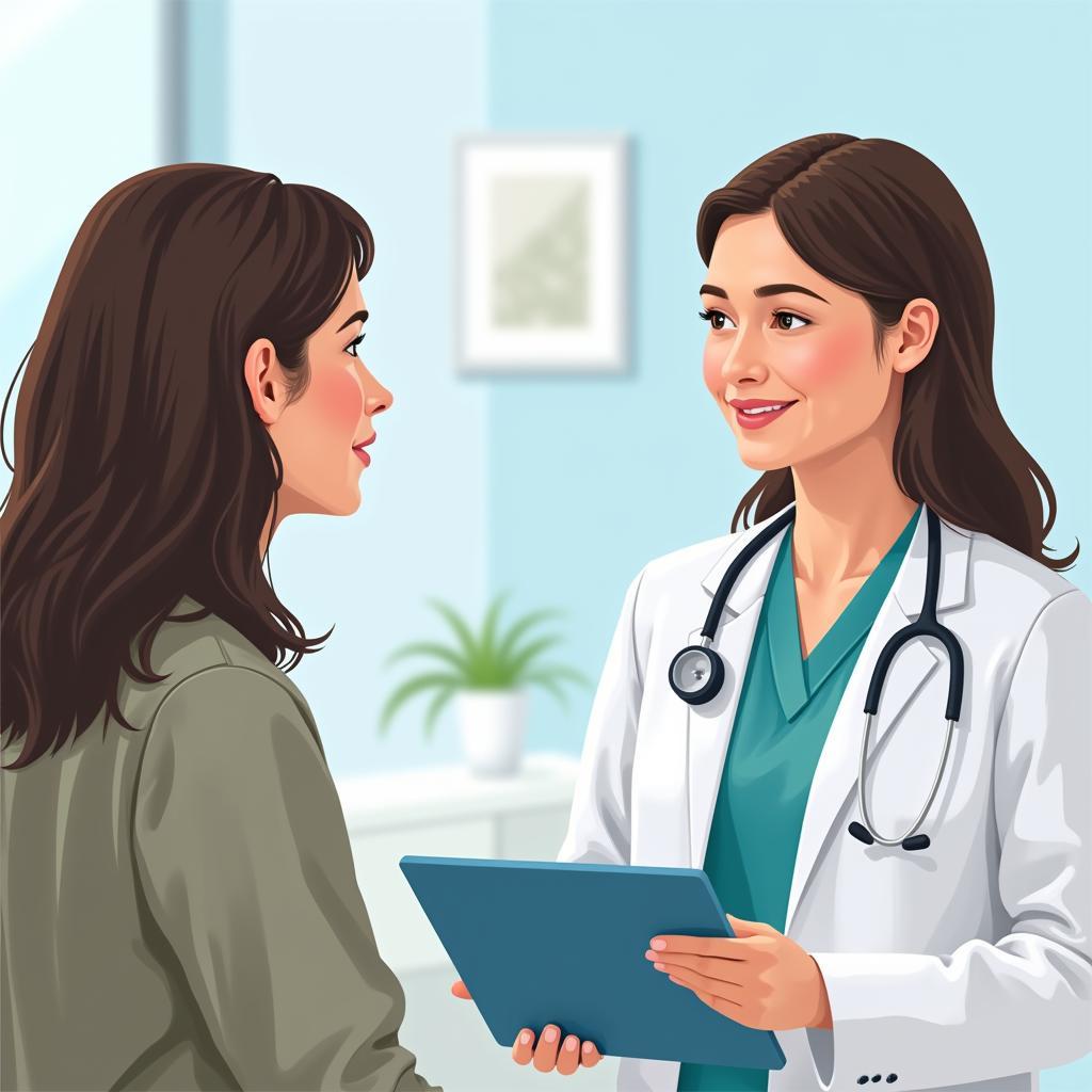 Patient discussing health concerns with their doctor