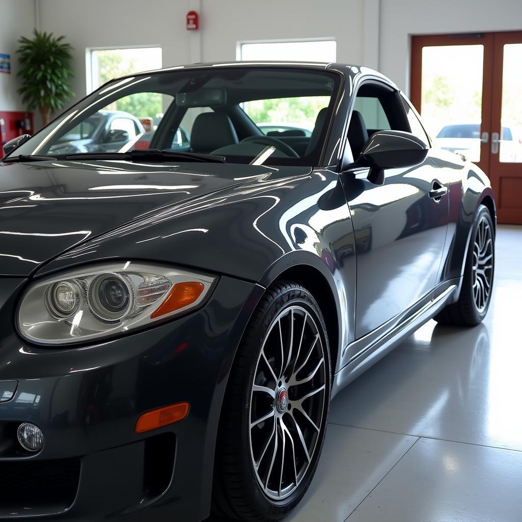 A showroom-worthy car gleaming after a professional detailing service