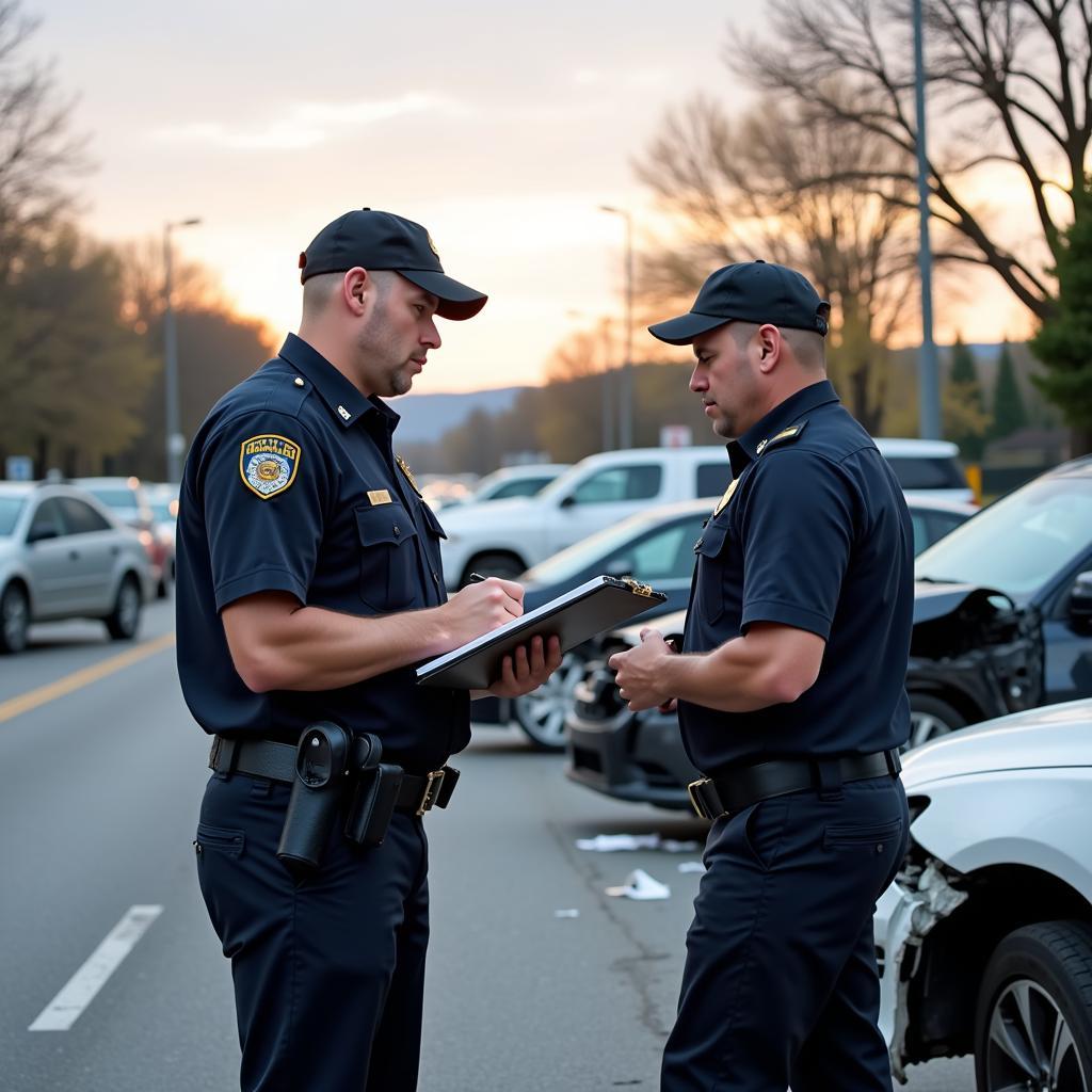 Police Report at Accident Scene