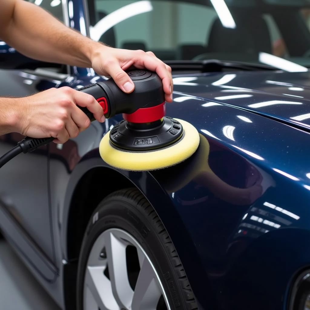 Polishing a New Car