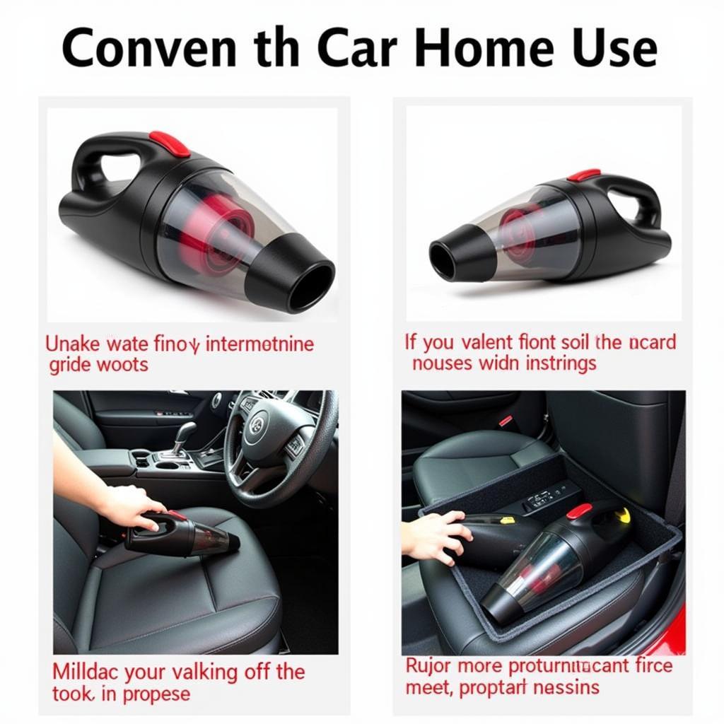 Portable Car Vacuum for Home Use: Compact and Easy to Store