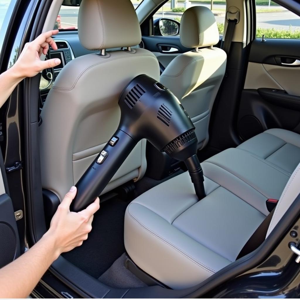 Using a Portable Car Vacuum for Detailing