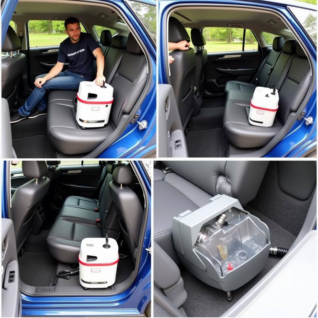 Portable Hot Water Extractor Cleaning Car Interior