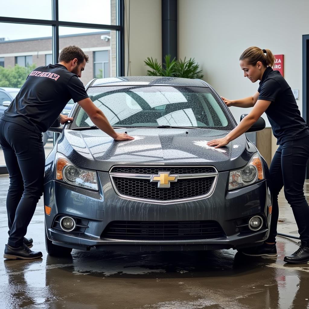 Pre-Sale Car Wash at Dealership