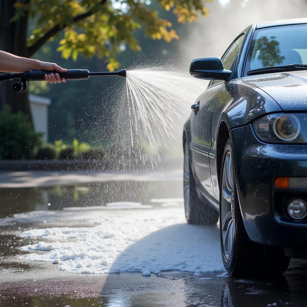 Pre-washing a car before detailing