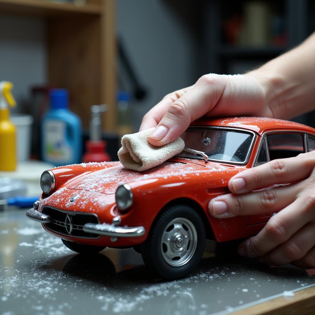 Preparing a model car for detailing