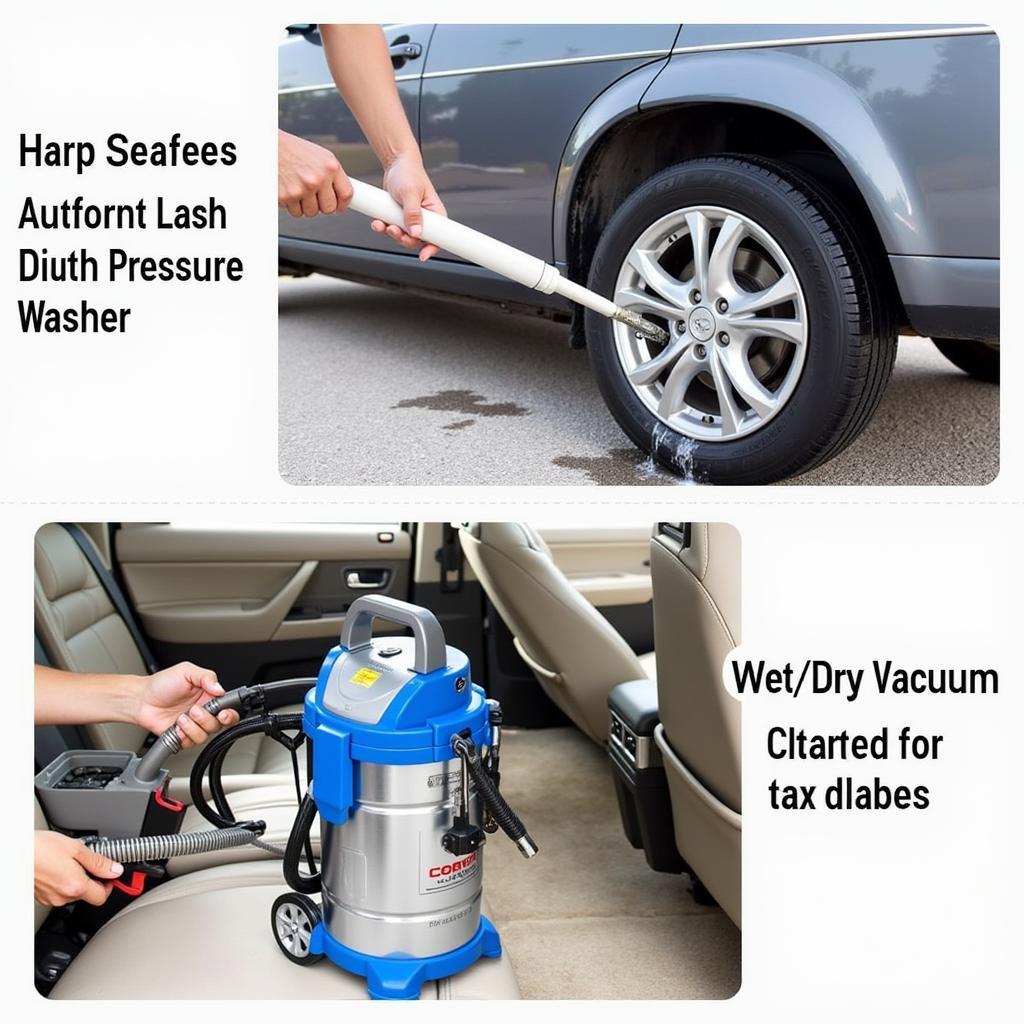 Pressure Washer and Wet/Dry Vacuum for Car Detailing