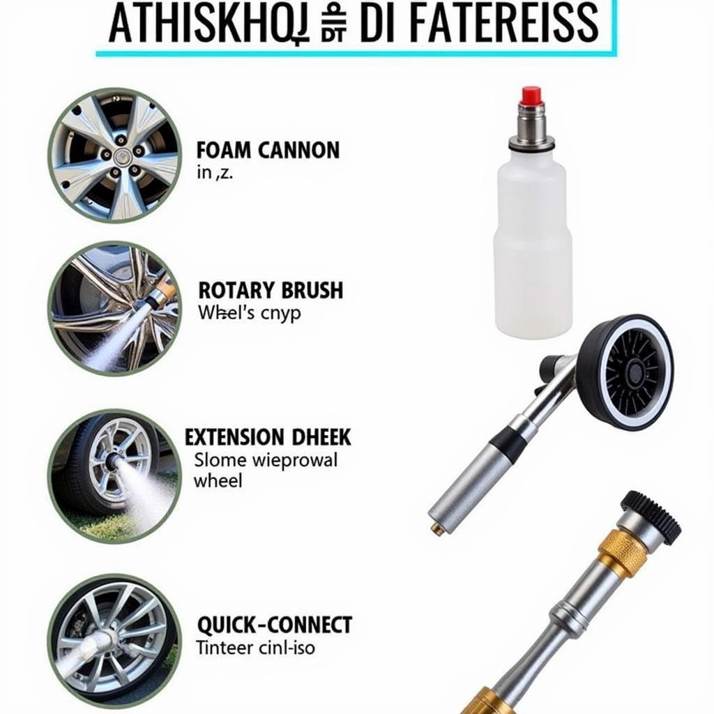 Various Pressure Washer Attachments for Car Detailing