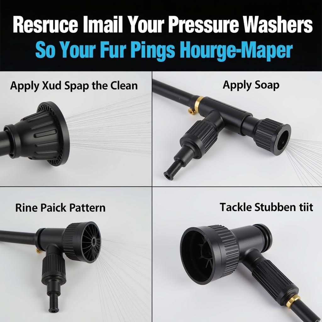 Various Pressure Washer Nozzles for Different Car Detailing Tasks