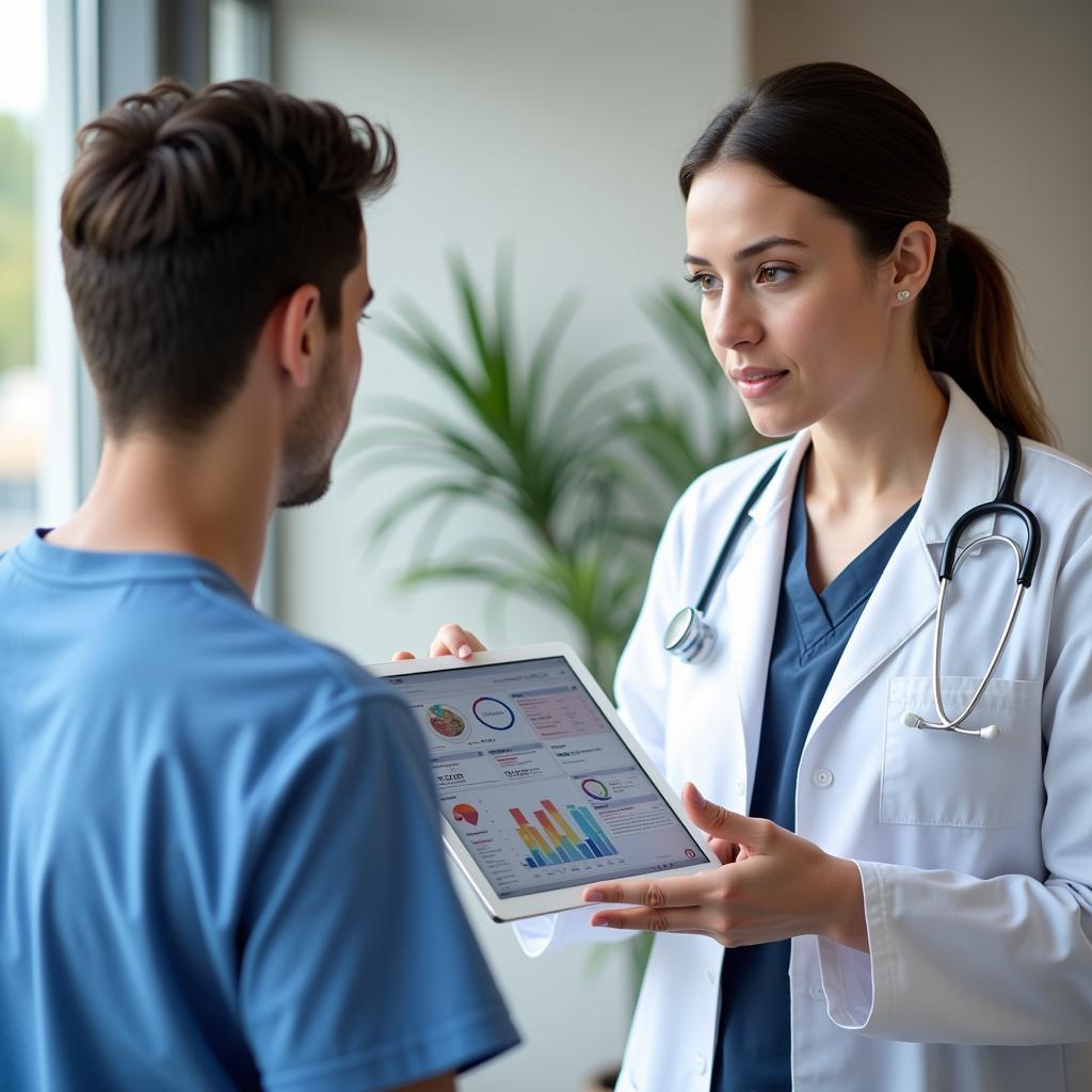 Doctor reviewing patient medical history