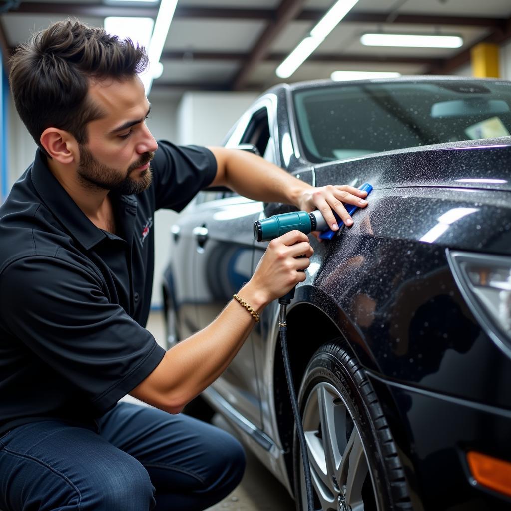 Professional car detailing services in Coburg North restoring a vehicle's paintwork to a showroom finish.