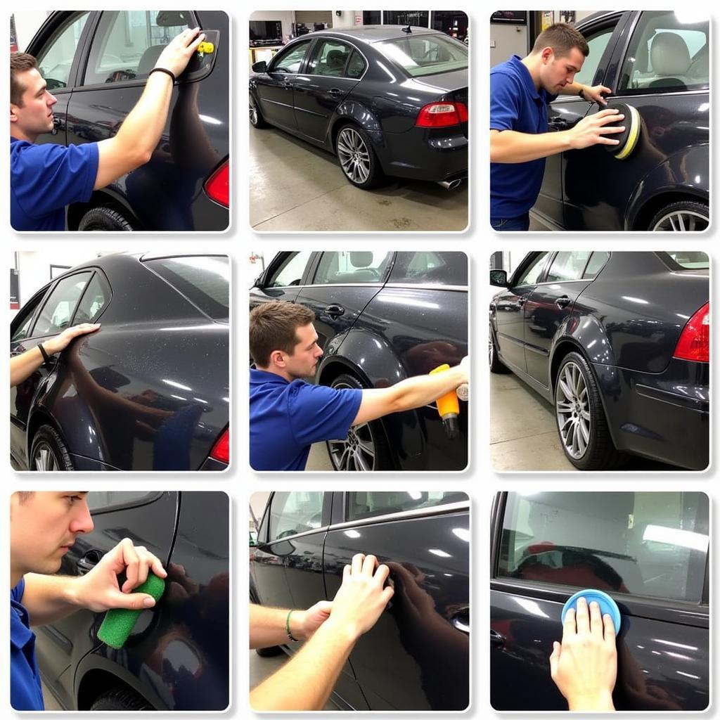 Professional Car Detailing Process in Action