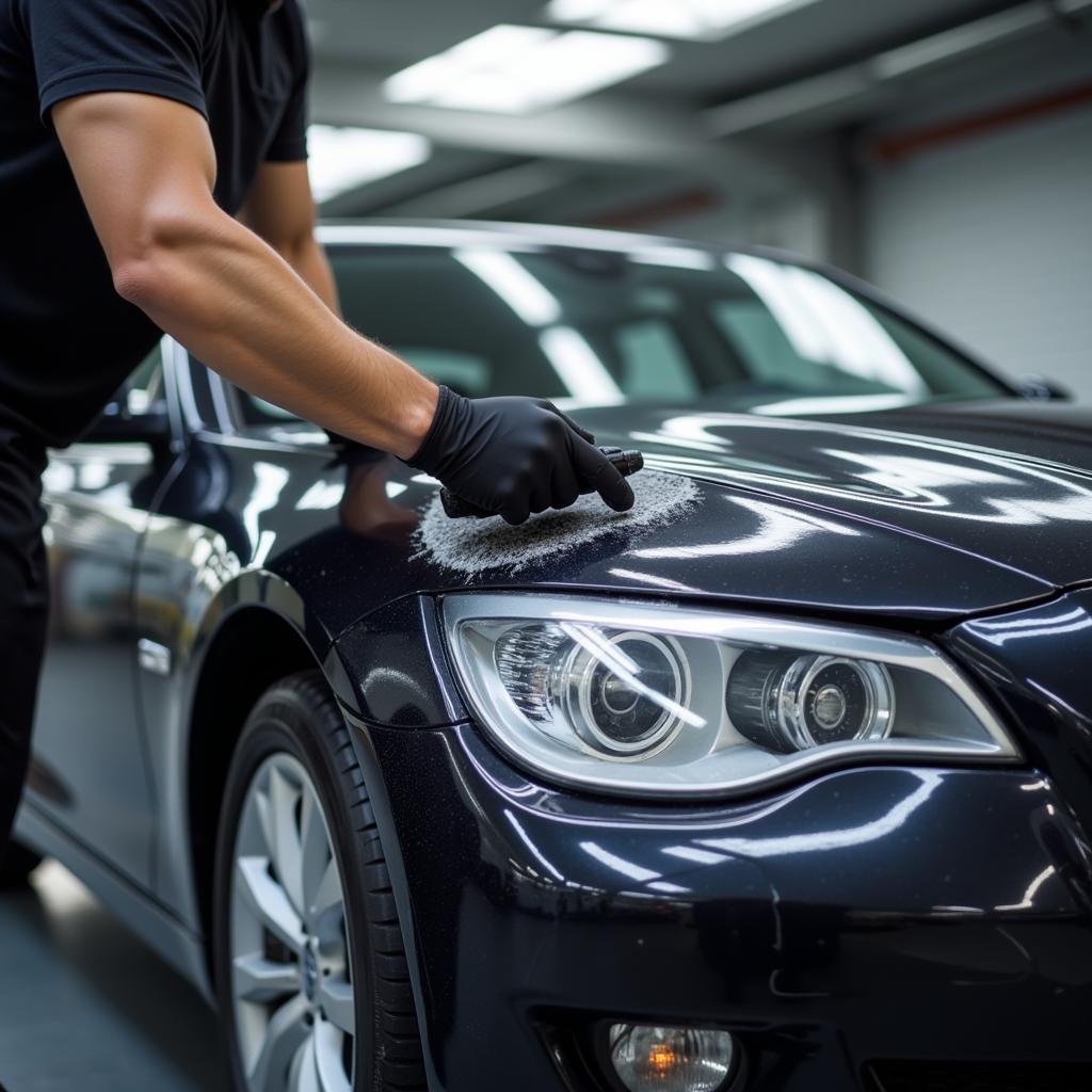 Professional Car Detailing Process in Action