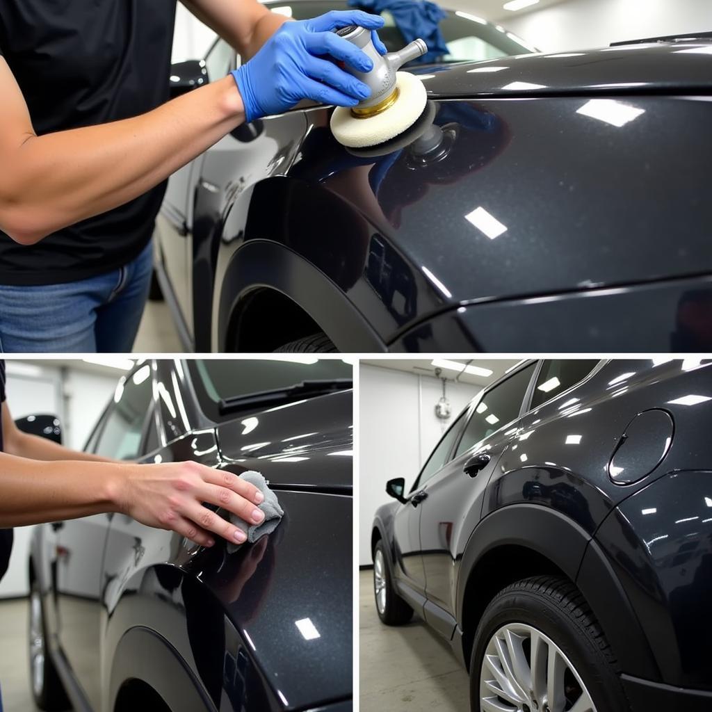 Professional Car Detailing Process in Action