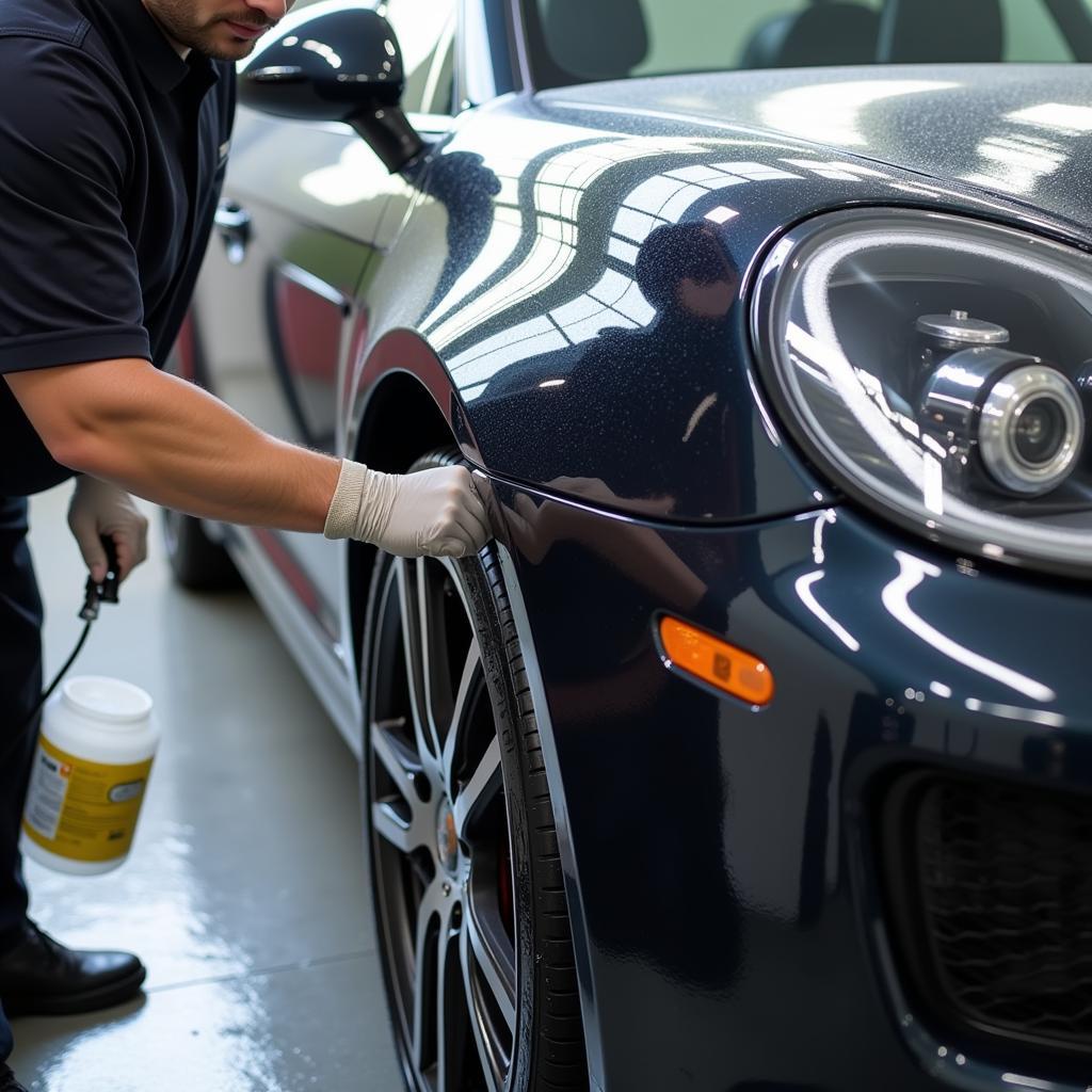 Professional Car Detailing Process in Action