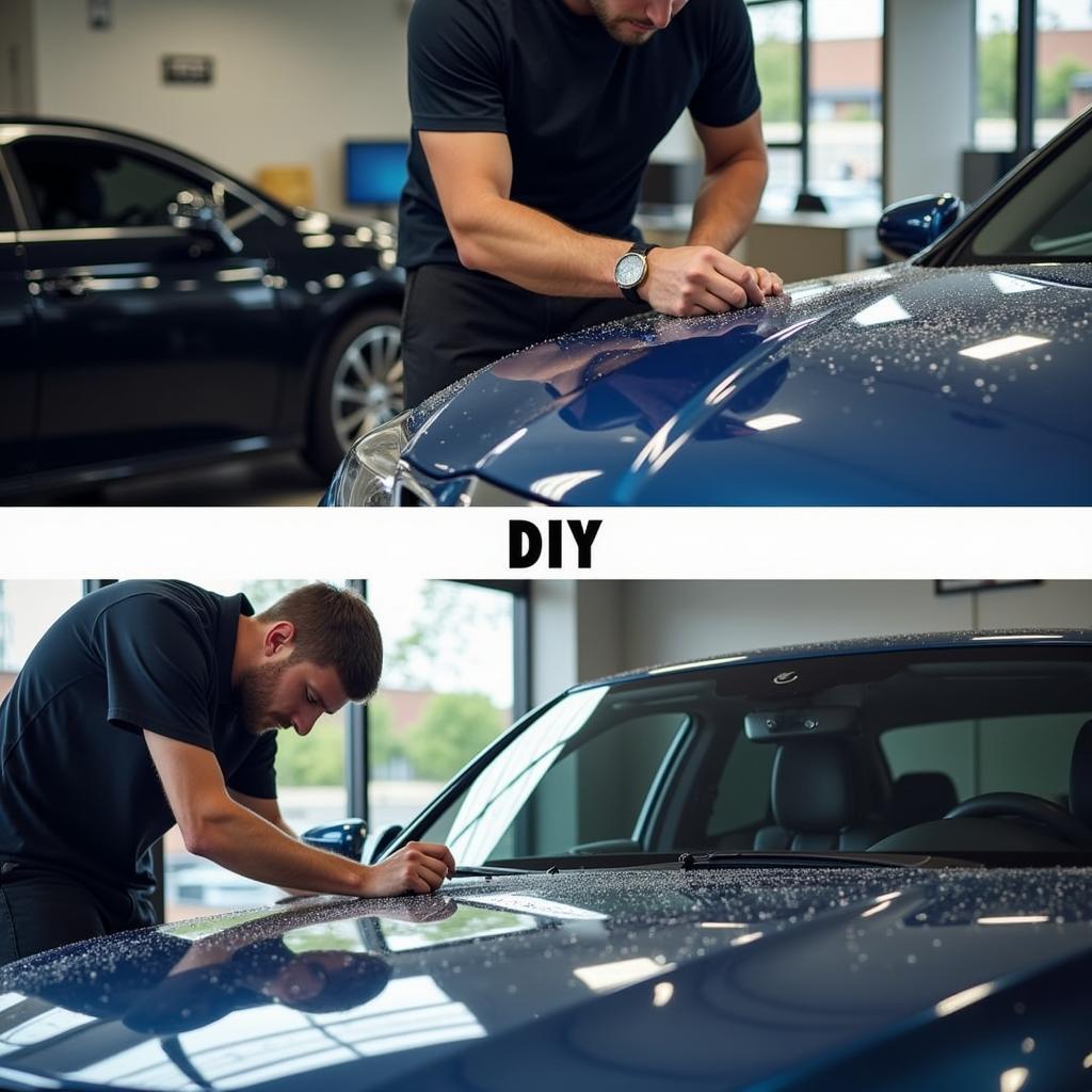 Professional Car Detailing Service in Action