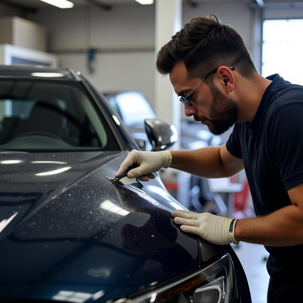 Professional Car Detailing Service in Action