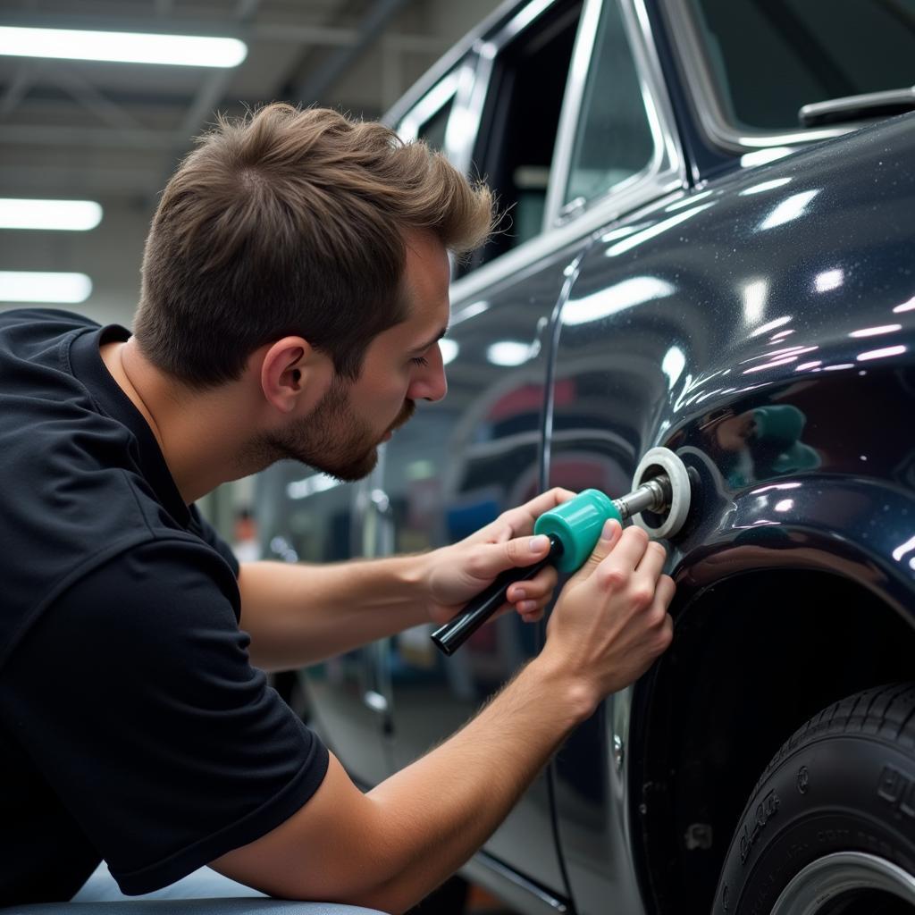 Professional Car Detailing Service in Action