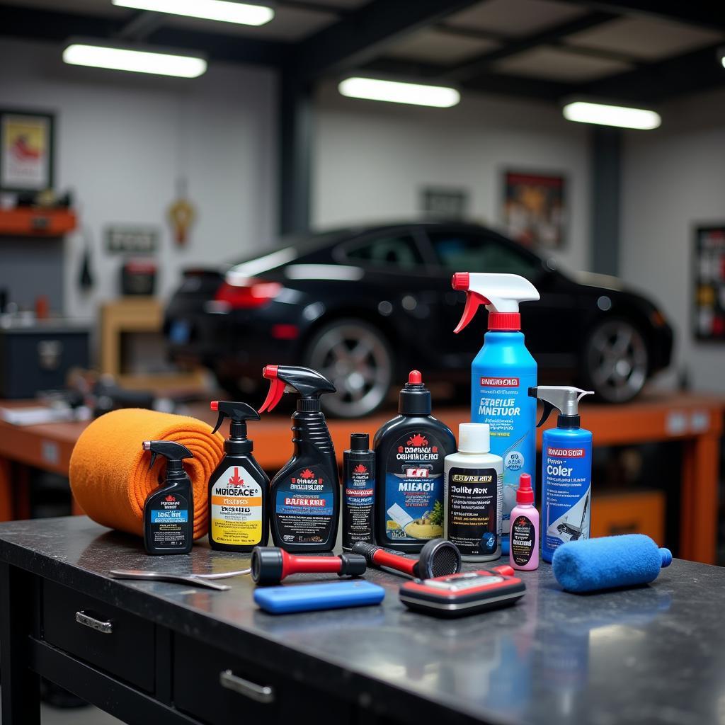 Professional car detailing tools used in Calgary