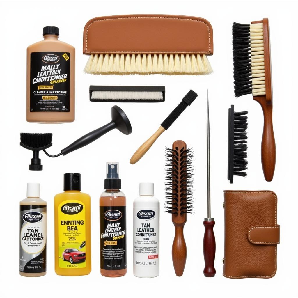 Professional Car Detailing Tools for Tan Leather