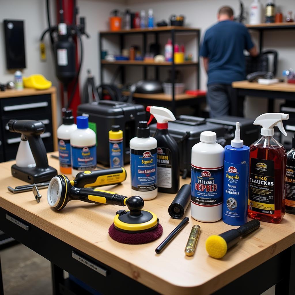 Professional car detailing tools used in Windsor