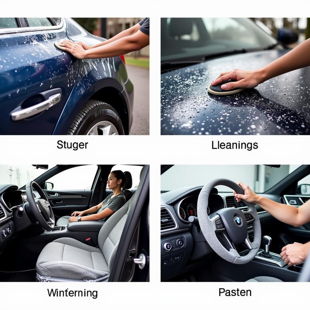 Professional Car Wash and Detailing Process