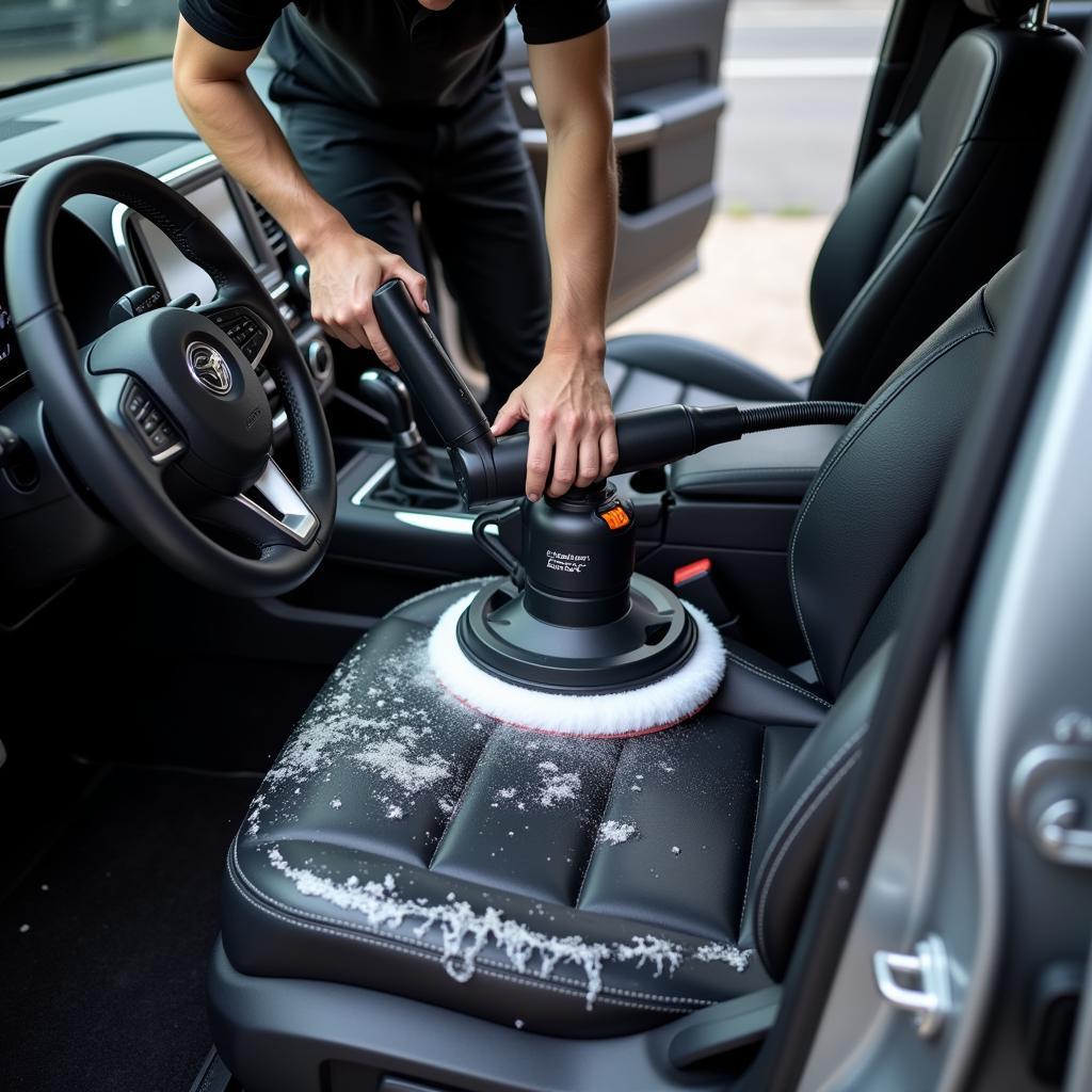 Professional Detailer at Work