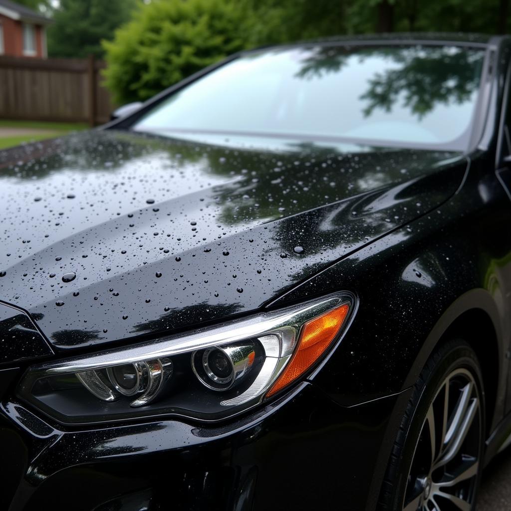 Rain on a freshly detailed car