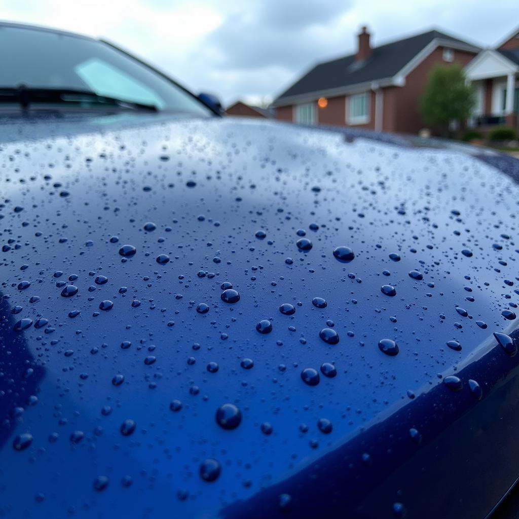 Rain on a freshly detailed car