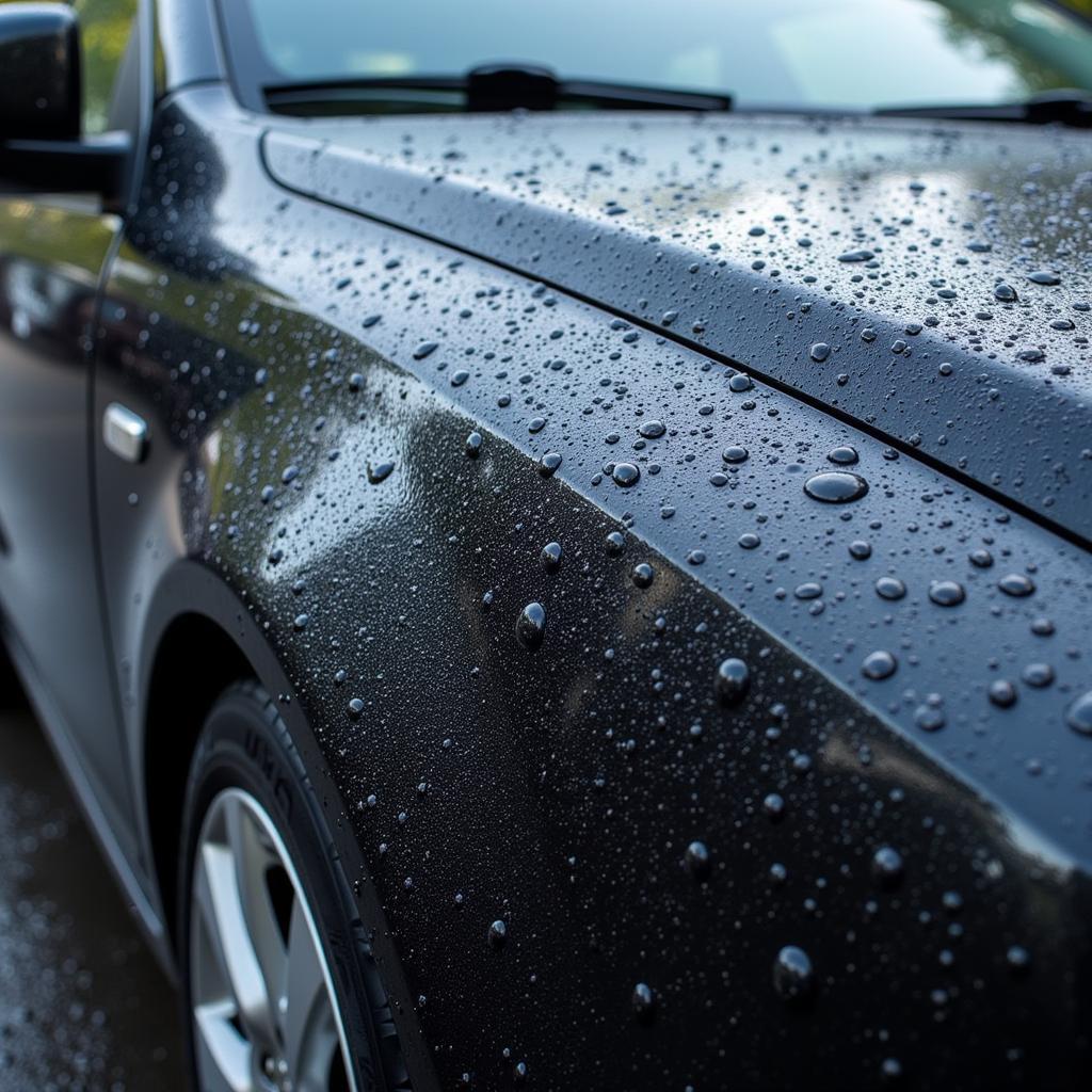 Rainwater Spots on Car Paint