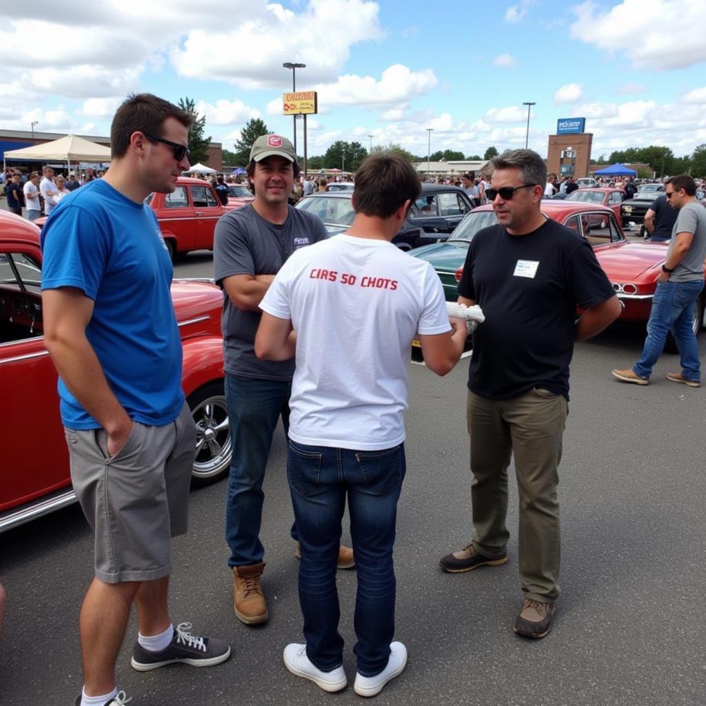 Networking at Raleigh Cars and Coffee