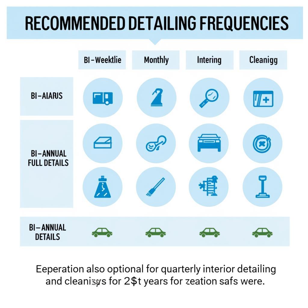 Recommended Car Detailing Frequency Chart