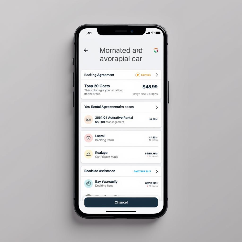 Rental Car App Details