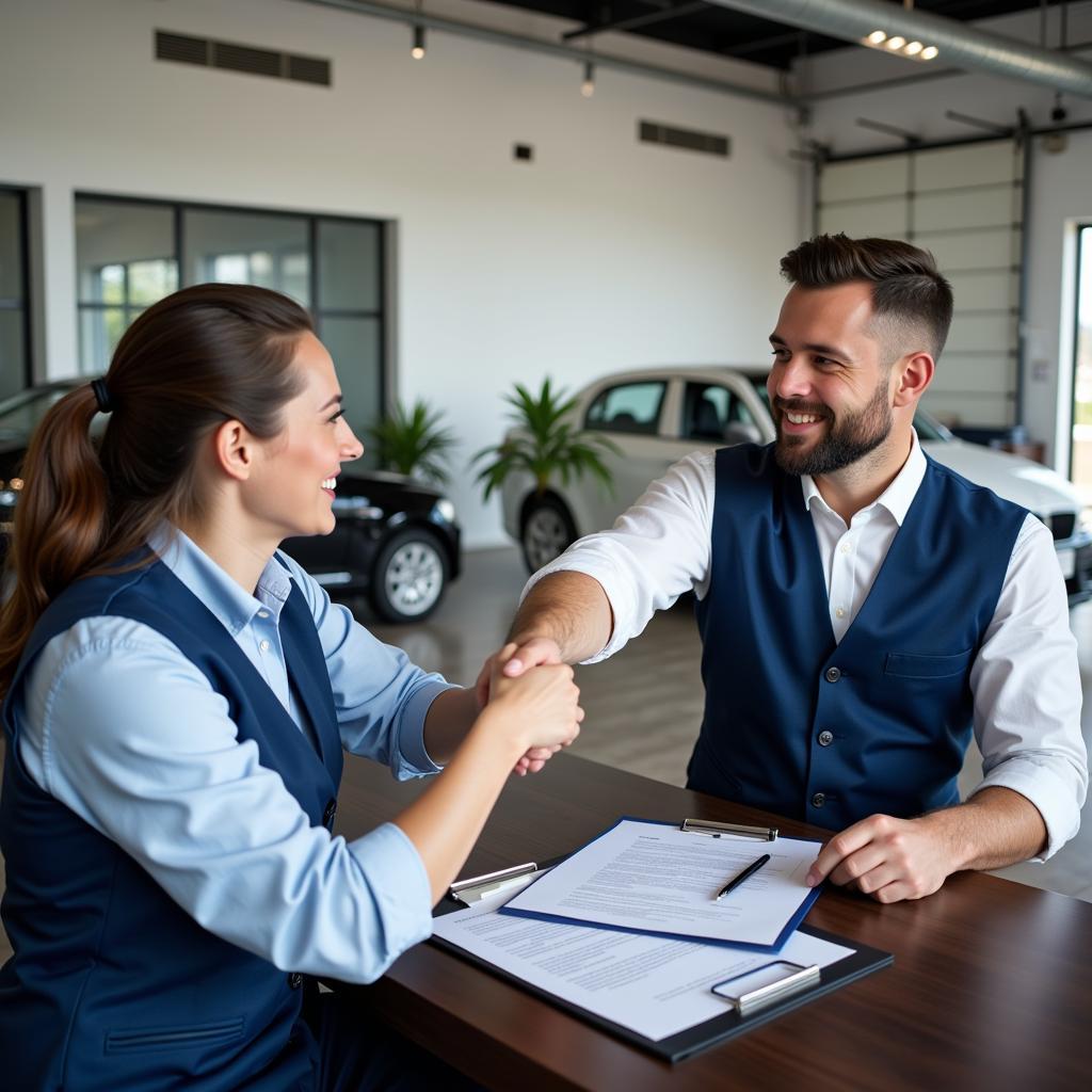 Signing a Rental Car Cleaning Contract