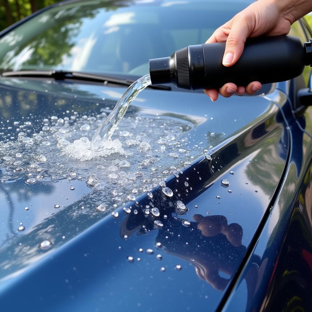 Rinsing a Car Using the Sheeting Method