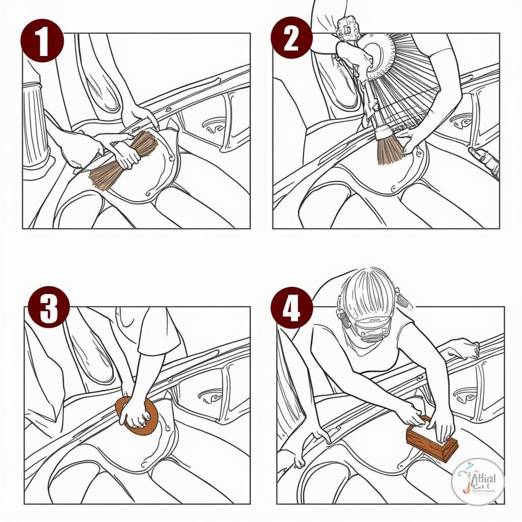 Rust Removal Process on Car Interior